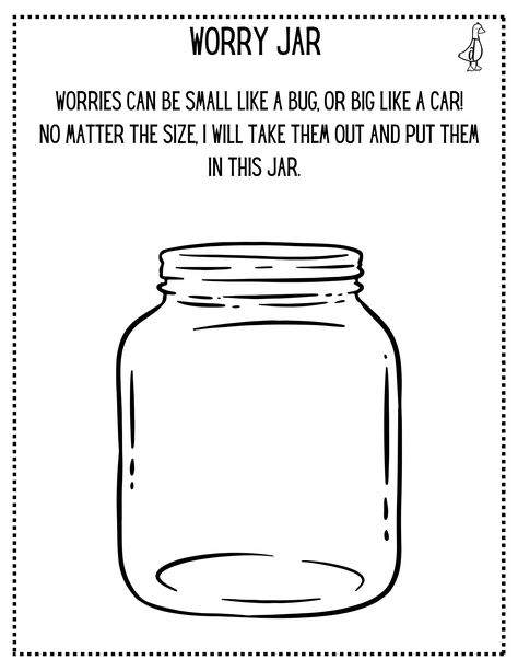 Worry Jar, Cbt Therapy Worksheets, Child Therapy Activities, Play Therapy Room, Behavior Reflection, Student Counseling Tools, Coping Skills Activities, Journal Prompts For Kids, Cbt Therapy