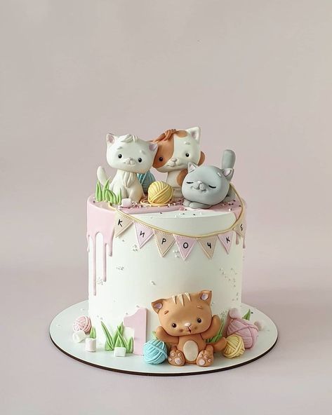 Kitten Cake Ideas, Cats Cake Birthday, Kitten Cakes Birthday, Cat Cakes For Kids, Cake Cat Design, Cats Birthday Cake, Cat Cake Birthday, Cat Cakes Birthday, Cat Cake Ideas