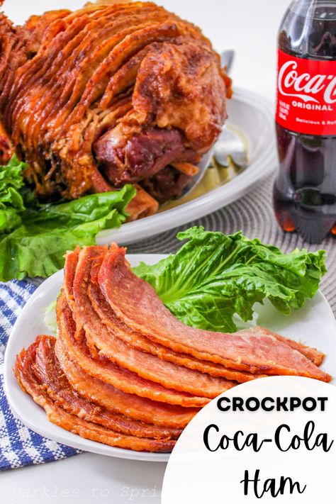 Crockpot Coca-Cola ham is a must on this week’s dinner menu. With only about 5 minutes of prep and a delicious brown sugar glaze, you will find your family and friends raving at the most delightful tender ham they have ever tried. Perfect for weeknight dinners, Sunday get-togethers, or holidays. Baked Spiral Ham, Coca Cola Ham, Cola Ham, Pork Entrees, Crockpot Ham, Brown Sugar Recipes, Pork Bacon, Brown Sugar Glaze, Sugar Glaze