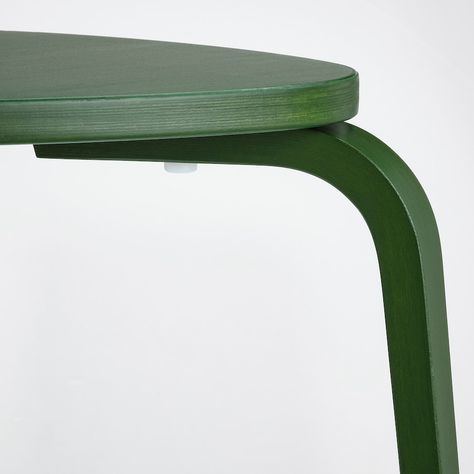 KYRRE Stool, dark green - IKEA Kyrre Stool, Green Stool, Dressing Tables, Modern Kitchens, Extra Seating, Cup Of Coffee, Birch Plywood, Outdoor Ottoman, Modern Kitchen