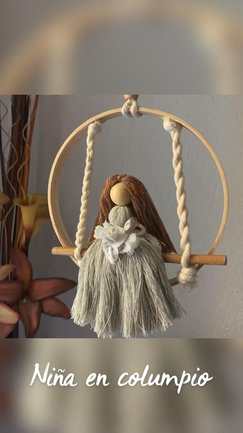 Macrame Knots Pattern, Yarn Dolls, Houzz Decor, Macrame Knot, Hanging Mobile, Macrame Knots, Wreath Crafts, Macrame Diy, Polymer Clay Crafts