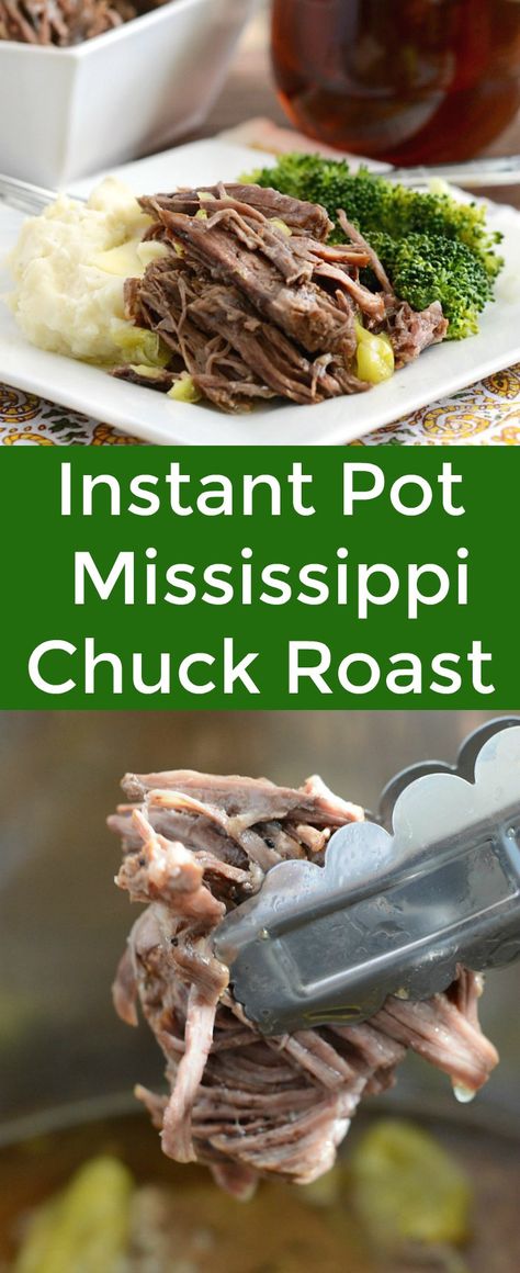 Mississippi Chuck Roast, Instant Pot Mississippi Roast, Pot Roast Dinner, Housewife Recipes, Butter Beef, Mississippi Roast Recipe, Easy Pot Roast, Mississippi Pot, Mississippi Roast