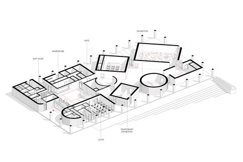 Gallery of ZOYA Museum / Architectural buro A2M - 31 Art Museum Architecture, Graduation Aesthetic, Museum Flooring, Museum Plan, Museum Exhibition Design, Aesthetic Architecture, System Architecture, Floor Plan Layout, Concept Diagram