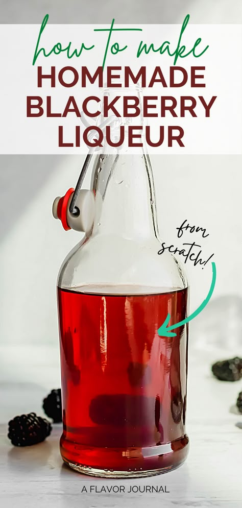 Blackberry Liqueur Recipes, Blackberry Whiskey, Homemade Liqueur Recipes, Infused Liquors, Cordial Recipe, Liqueur Drinks, Blackberry Wine, Homemade Liquor, Liquor Recipes