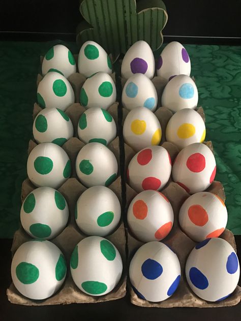 Yoshi Eggs Mario Party, Super Mario Party Snack Ideas, Mario Birthday Party Pinata, 4th Birthday Party For Boys Mario, Mario Theme Decorations, Mario Peach Party, Super Mario Halloween Party, Yoshi Crafted World Party, Mario Halloween Party