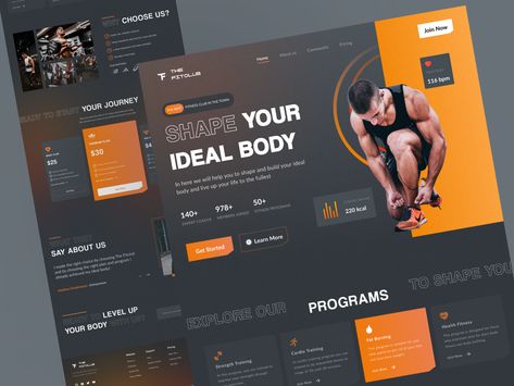 Testimonials Web Design, Fitness Landing Page, Real Estate Landing Pages, Landing Page Inspiration, Ux Inspiration, Best Landing Pages, Fitness Website, Photoshop Ideas, Ecommerce Websites