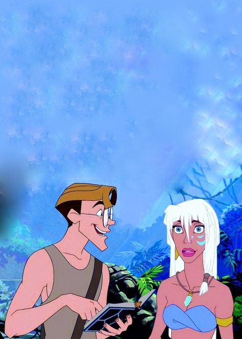 Disney Princess Kida, Atlantis Disney, Milo And Kida, Disney Atlantis, Animated Couples, Atlantis The Lost Empire, Disney Princesses And Princes, Pixar Characters, Disney Things