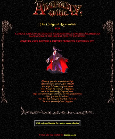 Early Web Aesthetic, Gothic Layout, Goth Website, Gothic Genre Aesthetic, Goth Website Design, Y2k Website, Gothic Website Design, 90s Websites, Mall Goth Magazine