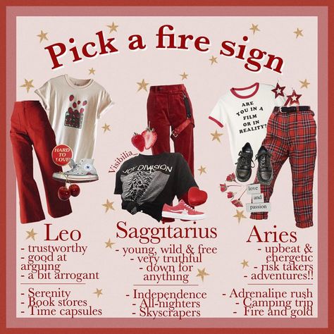 Aries Outfits, Zodiac Clothes, Outfit Bts, Aries Aesthetic, Zodiac Sign Fashion, Fire Signs, Zodiac Signs Astrology, Zodiac Star Signs, Zodiac Sagittarius