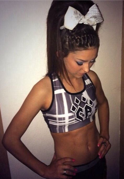 Cheer hair, braid, bow and ponytail. I love the braid instead of bumps. Cute Cheer Hairstyles With Bow, Cheer Competition Hair, Cheer Ponytail, Cheer Hairstyles, Cheer Goals, Cheer Makeup, Cheer Tryouts, Cheer Competition, Competition Hair