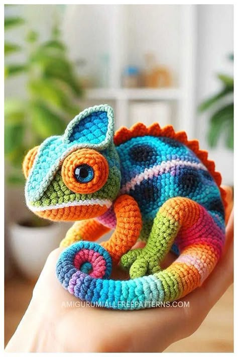 Crochet Zebra Pattern Free Amigurumi, Chameleon Crochet Pattern Free, Dragon Crochet Pattern Free Amigurumi, Crochet Chameleon Pattern Free, Free Frog Crochet Pattern, Free Crochet Patterns To Print, Crochet Hippo Free Pattern, Crochet Mini Animals, Crochet Patterns Animals