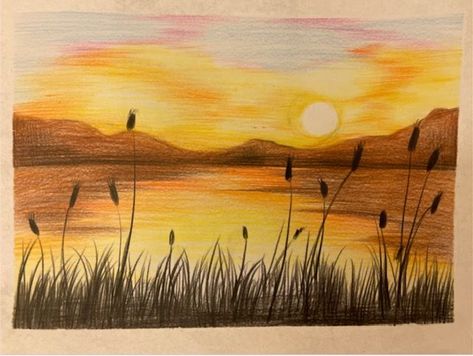 : ) SUNRISE! Art Color Pencil, Color Pencil, Art Color, Colored Pencils, Crayon, Have Fun, Pencil, Drawings, Color