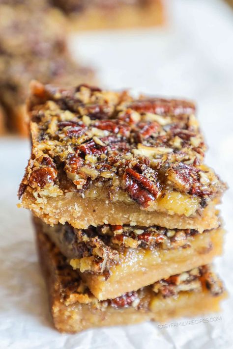 Pecan Pie Shortbread, Pecan Pie Squares, Gooey Pecan Pie, Bars With Shortbread Crust, 2023 Thanksgiving, Pie Squares, Pecan Pie Bars Easy, Pecan Pie Bites, Classic Pecan Pie