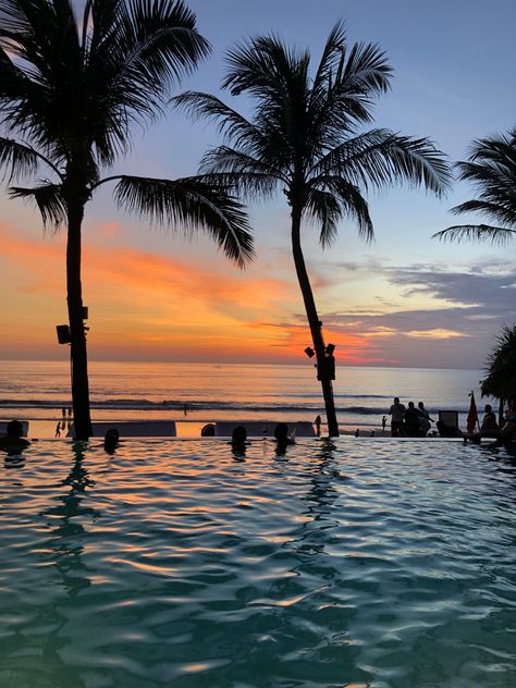 Potato Head Bach club Bali, Pool, Beach view, Sunset Bali Sunset Aesthetic, Bali Mood Board, Bali Astethic, Bali Beach Aesthetic, Bali Pics, Beach Pfp, Potato Head Bali, Bali Pool, Bali Aesthetic