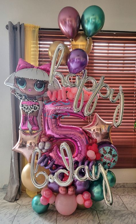 Lol Balloons, Lol Balloon Decorations, Lol Party Ideas Decoration, Surprise Party Themes, Lol Surprise Birthday Party, Lol Doll Party, Lol Birthday Party, Lol Surprise Birthday, Lol Surprise Party