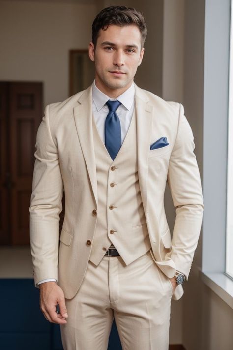 Beige Suits Wedding, Mens Pictures, Green Wedding Suit, Formal Wedding Suit, Suits Groom, Grey Suit Wedding, Types Of Suits, Groom Fashion, Boda Ideas