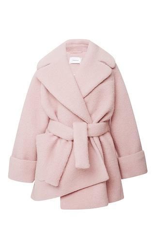 Pink Wool Manteau Court Coat by CARVEN Now Available on Moda Operandi Boiled Wool Coat, Pink Wool Coat, Pink Coats, Oversized Wool Coat, Mode Rose, Long Sleeve Coat, Pink Coat, Oversized Coat, Long Sleeves Coats