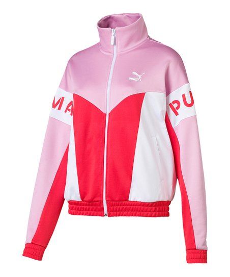 Puma Tracksuit, Rose Clothing, Athletic Sweatshirts, Tracksuit Jacket, Colour Blocking, Puma Women, Tracksuit Women, Sports Jacket, Cross Training