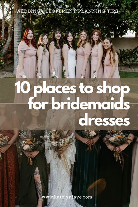 Wedding Party Clothing Ideas, 2023 Bridesmaid Dress Trends, Bridesmaid Dresses Website, Bridesmaid Dress Trends 2023, 2024 Bridesmaid Trends, Barn Wedding Bridesmaid Dresses, Bridal Party Dresses Color Schemes, Wedding Party Color Scheme, Bridesmaid Dresses Canada