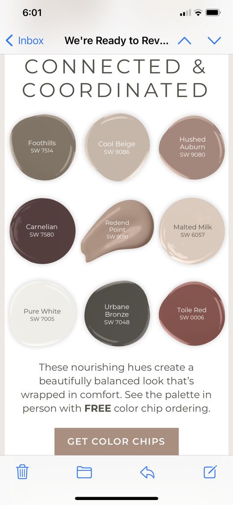 Malted Milk Color Palette, Sw Malted Milk Bedroom, Medium Brown Paint Colors, Dark Taupe Paint Colors, House Color Schemes Interior, Victorian House Colors, Paint Pallets, Brown Paint Colors, Tan Paint