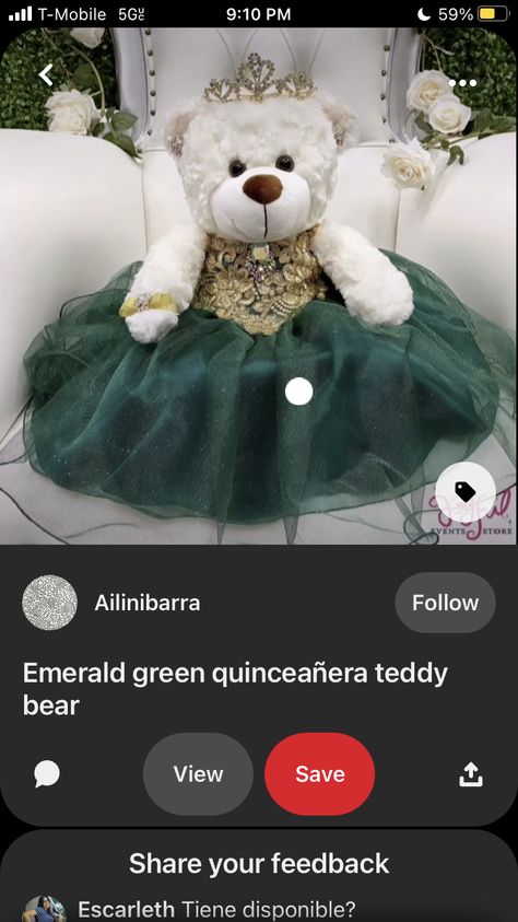 Emerald Green Quinceanera Bear, Quince Bear Emerald Green, Quince Surprise Dance, Quince Bear, Quinceanera Bear, Emerald Quince, Emerald Green Quinceanera, Green Quinceanera, Gold Quince