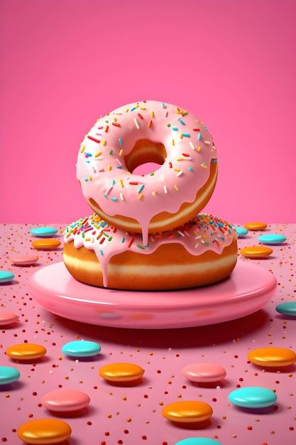 Pastel Doughnut, Donuts Photography, Patisserie Logo, Donut Diy, Donut Images, Donut Pictures, Pink Doughnut, Food Influencer, Donut Photos