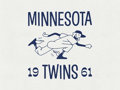 Creative Fences, Baseball Logo Design, Steve Wolf, Dribbble Design, Baseball Logo, Sport Branding, Logo Design Ideas, Muted Color Palette, Minnesota Twins