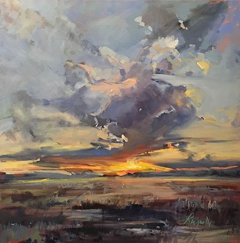 Morning on the Prairy” by Sara Jane Reynolds Oil ~ 30 x 30 | Landscape paintings, Artwork painting, Art inspiration painting Sky Art Painting, Seascape Art, Morning Sky, Landscape Art Painting, Sea Painting, Abstract Art Landscape, Landscape Drawings, Abstract Landscape Painting, Sunset Painting