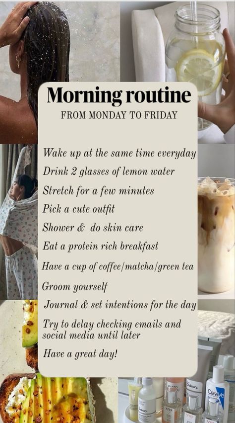 Stard your day with this morning routine list for a good day! / morning routine checklist, morning routine aesthetic, morning routine ideas, morning aesthetic, sunday routine, healthy morning routine,self care, journaling, daily routine, morning routine school, morning routine productive, morning routine teenage girl, that girl, that girl lifestyle Morning Routine Teenage Girl, Morning Routine List, Healthy Routine Daily, Aesthetic Sunday, Routine List, Morning Routine Aesthetic, Aesthetic Morning Routine, Journaling Daily, Morning Routines List