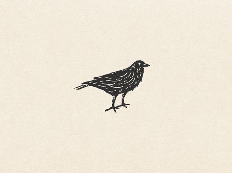 Crow by Keenan Kosolowski #Design Popular #Dribbble #shots Dps Tattoo, Souls Tattoo, Crows Drawing, Crow Tattoo Design, Crow Tattoo, Raven Tattoo, Graphic Design Blog, Print Inspiration, Nature Tattoos