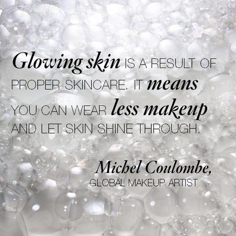 I'm a big believer in that if you focus on good skincare, you really won't need a lot of make-up - Demi Moore. Nature gives you the face you have at twenty; it is up to you to merit the face you have at fifty - Coco Chanel. Invest in your skin. It is going to represent… Invest In Your Skin, Applying Moisturizer, Skin Care Routine For Teens, Skin Quotes, Esthetician Quotes, Skins Quotes, Skin Care Salon, Skin Shine, Skincare Quotes