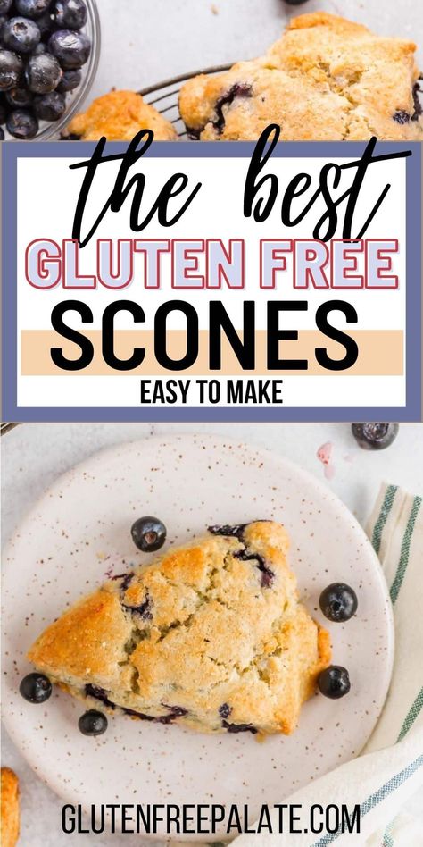 Gluten Free Scones Easy, Gluten Free Blueberry Scones, Thyme Scones, Blueberry Scones Recipe, Gluten Free Blueberry Muffins, Gluten Free Scones, Scones Recipe Easy, Scones Easy, Best Gluten Free