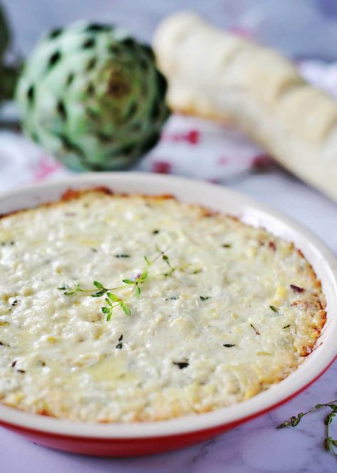 super yummy hot artichoke dip by Flirting with Flavor Artichoke Asiago Dip, Melted Onions, Cheese Dip Recipes Easy, Homemade Onion Dip, Easy Cheese Dip, French Onion Dip Recipe, Homemade French Onion Dip, Hot Artichoke Dip, Onion Dip Recipe