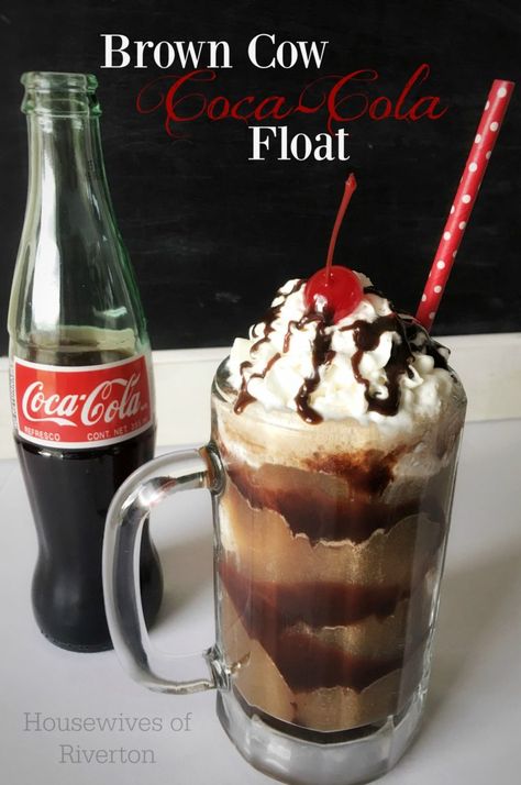 Brown Cow Drink, Coca Cola Recipes, Cola Recipe, Float Recipes, Soda Floats, Lime Cupcakes, Coke Can, Coca Cola Drink, Ice Cream Floats