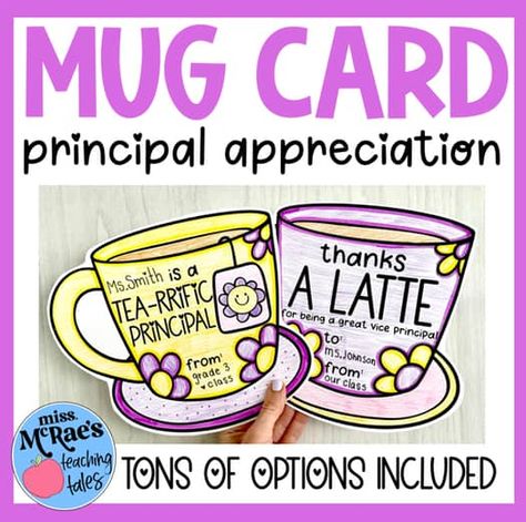 Principal Appreciation Day, Principal Appreciation, Vice Principal, Bus Driver Appreciation, Secretary's Day, Nurse Appreciation Week, Vice Principals, Appreciation Printable, Thanks A Latte