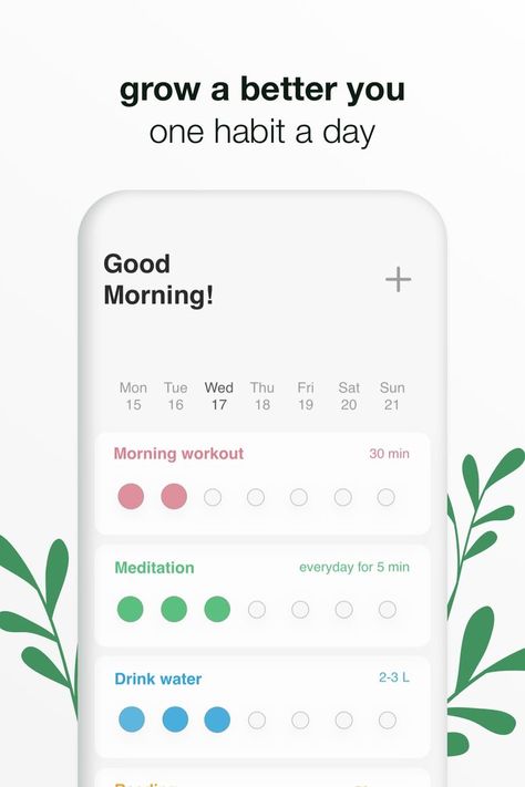 Routine Apps Daily, Habit App Design, Productivity App Design, Habit Tracking App, Routine Planner App, Daily Planner App, Health Tracker App, Goal App, Routine App