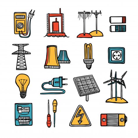 Energy Icon, Study Tips For Students, Pinterest Graphics, Marketing Icon, Free Icon Set, Flat Design Icons, Education Icon, Flat Icons Set, Hand Drawn Icons