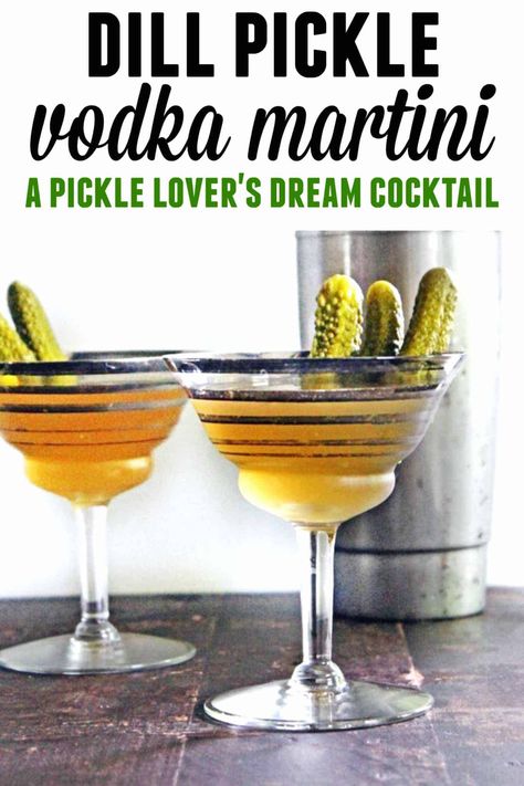 Pickle Infused Vodka, Pickle Martini Recipe, Pickle Cocktail, Pickle Martini, Pickle Vodka, Pickle Lover, Martini Recipe, Vodka Martini, Infused Vodka