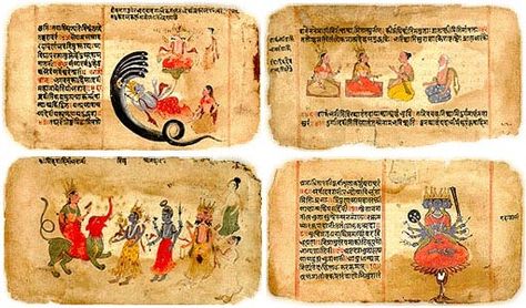 The Vedas also give a unique view of everyday life in India four thousand years ago. •	The Rig Veda is a collection of inspired songs or hymns and is a main source of information on the Rig Vedic civilization. •	The Sama Veda is a collection of liturgical melodies.  Its text reduced version of the Rig Veda.  ☀The Yajur Veda was made to meet the demands of a ceremonial religion, and is similar in nature to Egypt’s “Book of the Dead”.सु Sama Veda, Atharva Veda, Yoga Sutras, Sacred Text, Om Namah Shivaya, Hindu Mythology, World Religions, Alternate History, Ancient India