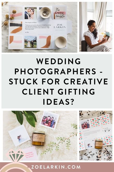 Wedding Photographer Client Welcome Gift, Photography Client Gifts, Wedding Photographer Gift, Photographer Client Gifts, Cute Personalized Gifts, Wedding Photography Trends, Grow On Pinterest, Client Gift Ideas, Wedding Photography Business