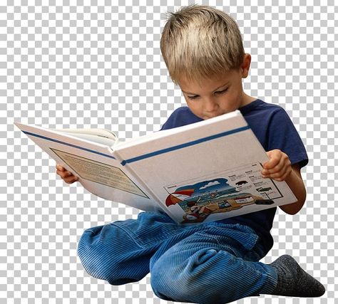 Kid Reading A Book, Child Reading A Book, Reading Books Illustration, Child Png, Reading People, Kids Collage, Books Png, Book Png, Children Reading