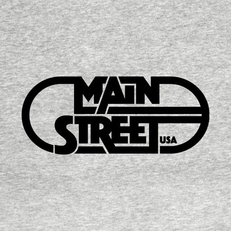 Check out this awesome 'Main+Street%2C+USA' design on @TeePublic! Street Logo Design, Urban Logo Design, Street Logo, Clever Logo Design, Urban Logo, Disney T Shirts, Photoshop Tutorial Graphics, Typographic Logo Design, T Shirt Logo Design