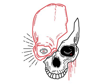 Dog Skull, Skulls Drawing, Skeleton Design, Skull Illustration, Tattoo Illustration, Tattoo Art Drawings, Skull Drawing, Skull Wallpaper, Tattoo Flash Art