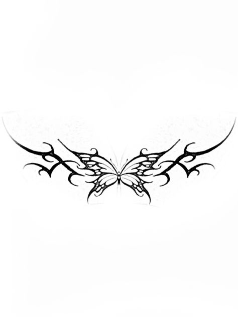 Butterfly Tramp Tattoo, Tats Designs, Tattoo Ideas Y2k, Tattoo Claims, Lower Back Tattoo Designs, Butterfly Tattoo Stencil, Black Art Tattoo, Mommy Tattoos, Sick Tattoo