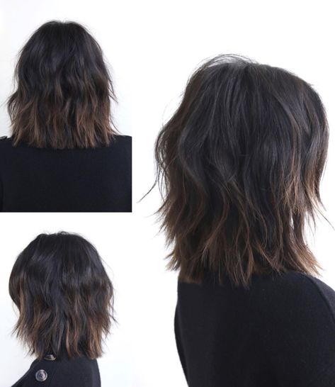 Wolf Haircut Medium Length Wavy, Shoulder Length Shag Haircut Shaggy Bob Medium Layered, Brown Shag Haircut, Shaggy Medium Length Hair, Shaggy Long Bob, Bob Hairstyle Ideas, Medium Shaggy Hairstyles, Medium Length Wavy Hair, Trendy Bob