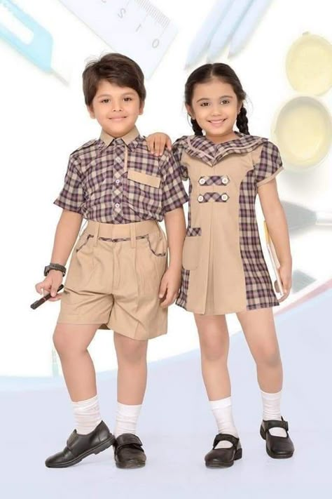 English Cafe, Stripes Clothes, Brown Uniform, Children Wears, Vision Ideas, Kids Uniform, Women Uniform, School Attire, School Apparel