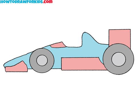 simple racing car drawing for kids Racing Car Drawing, Car Drawing For Kids, Car Drawing Easy, Draw Cars, Draw A Car, Car Drawing, Drawing Tutorials For Kids, Coloring Supplies, Drawing Simple