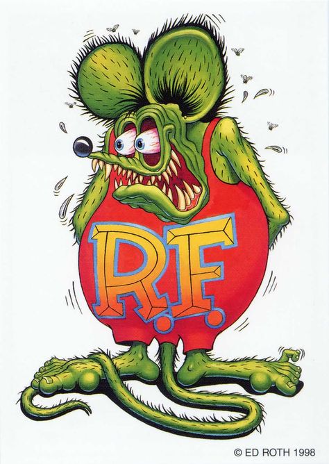 rat fink ed big daddy roth rat fink white | by brocklyncheese Ed Roth Art, Cartoon Rat, Rat Fink, Rat Rods Truck, A Rat, Racing Posters, Garage Art, Man Cave Garage, Rat Rods