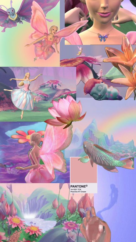 Island Princess Barbie Aesthetic, Barbie 2000 Aesthetic, Fairytopia Nails, Barbie Fairytopia Wallpaper, Fairytopia Wallpaper, Barbie Cartoon Aesthetic, Barbie 2000s Aesthetic, Old Barbie Aesthetic, Bibble Barbie Wallpaper