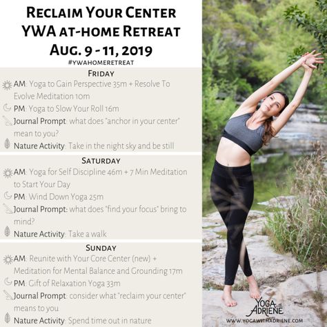 Yoga Retreat Schedule, Home Yoga Retreat, At Home Retreat Schedule, At Home Wellness Retreat, At Home Retreat, Retreat Schedule, Home Retreat, Best Yoga Retreats, Evening Yoga